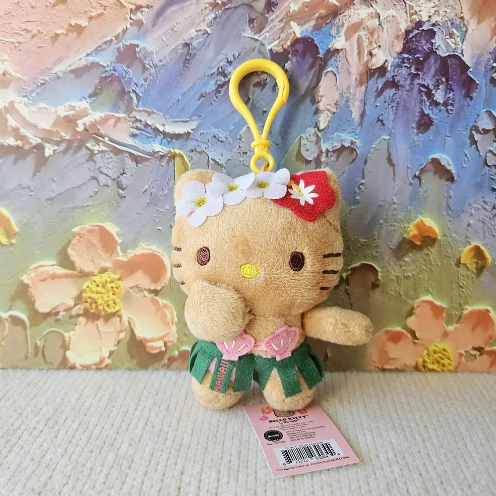 🌺✨️[NWT] Hello Kitty Hawaii Hula Dance Keychain | Bag charm | Plush - Picture 3 of 7